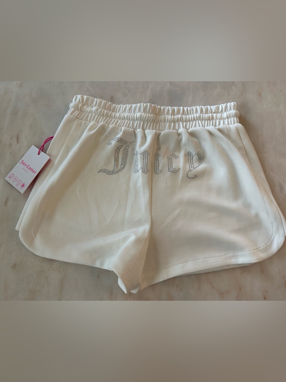 Juicy Couture Cream Half-Zip Pullover & Drawstring Shorts Lounge Set - Picture 2 of 8